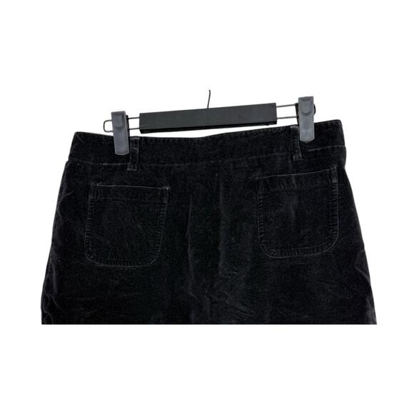 J. Crew Velvet Velour Straight Mini Skirt Belt Loops Pockets 8 Black #3276 - Picture 5 of 14
